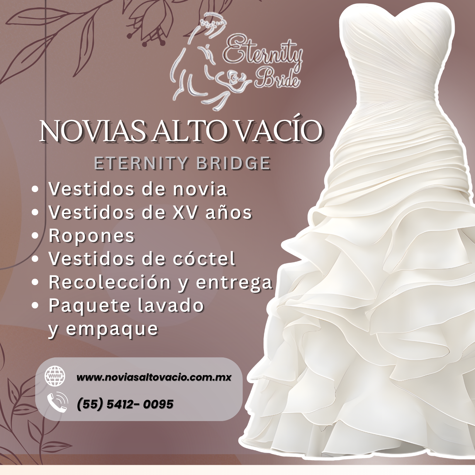 Cuidado especializado de vestidos de novia